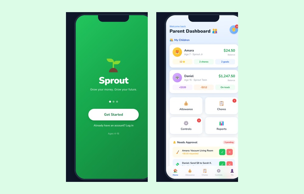 Sprout habit tracking screen design